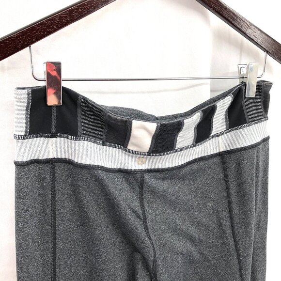 vintage LULULEMON Mid-Rise Yoga Pants slight bootcut legging Pocket Gray 8 - Picture 5 of 10
